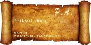 Prikkel Anna névjegykártya